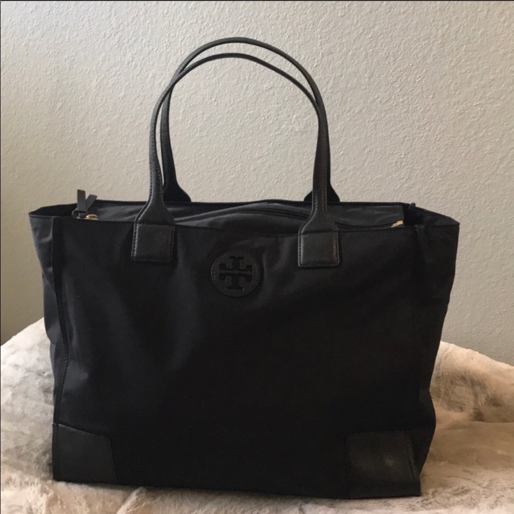 Tory Burch Ella Nylon & Saffiano Leather Tote - Picture 2 of 7